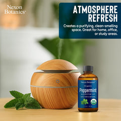 Peppermint essential oil bottle for DIY candle making