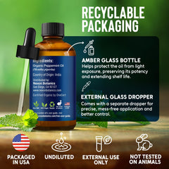 Peppermint oil used in skincare and hair care