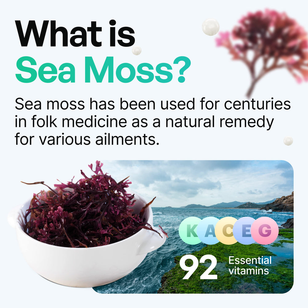 Nutrition highlights for organic sea moss product