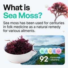 Nutrition highlights for organic sea moss product