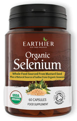 Organic Selenium 200 mcg with Iodine and Silica bottle and label