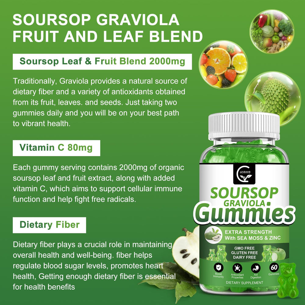 Gummies with Vitamins C, Sea Moss & Zinc ingredients