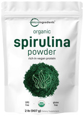 Organic Spirulina Powder 2lbs front view