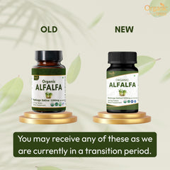 Medicago sativa leaves with Alfalfa tablets