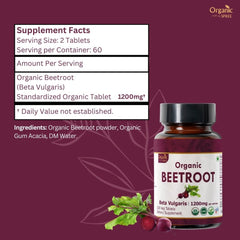Back label with nutrition information