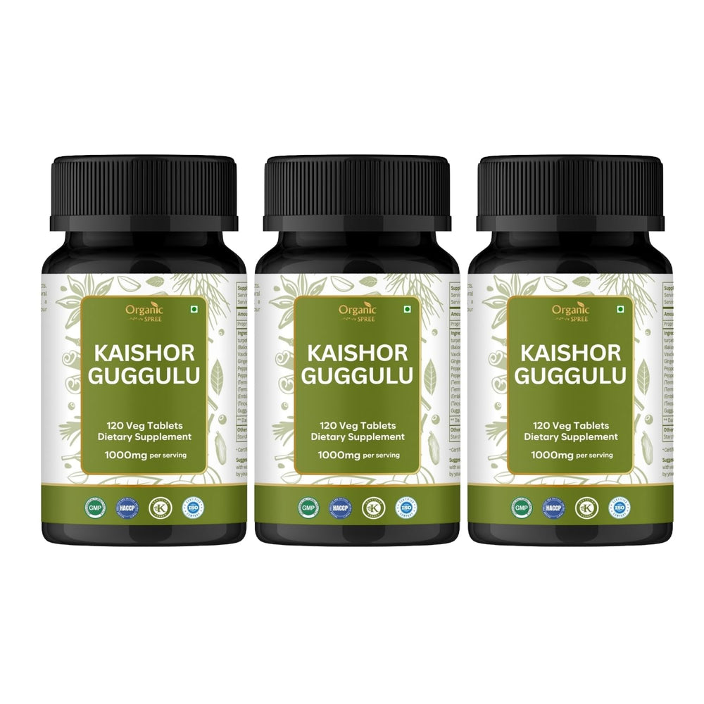 Organic Spree Kaishor Guggulu 120 Tablets bottle front view
