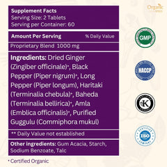GMP-certified facility label and packaging