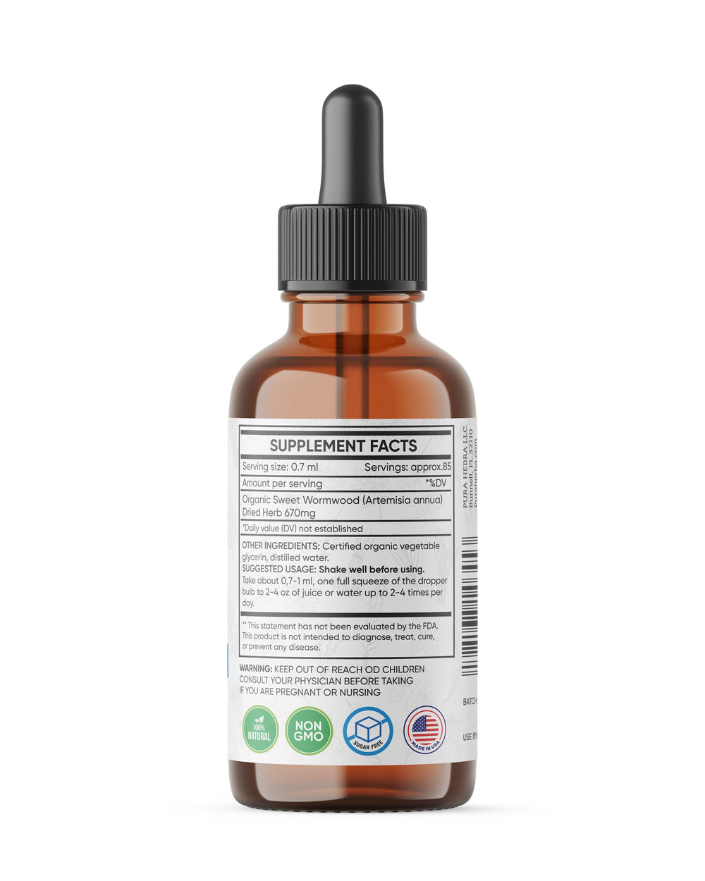 Dropper releasing wormwood tincture