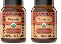 Organic Turmeric Capsules Pack 2 bottle with label