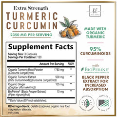 Organic turmeric and ginger formula 1750mg per serving