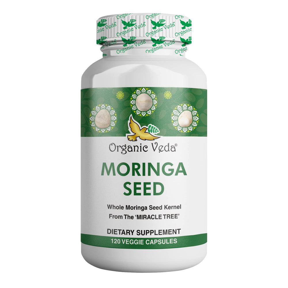 Bottle of Organic Veda Moringa Seed Capsules - 120 count