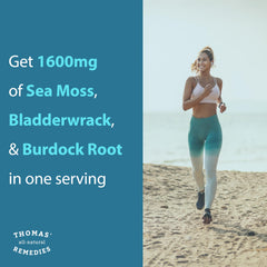 Organic vegan sea moss capsules label