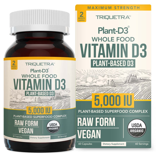 Organic Vitamin D3 5000 IU, plant-based cholecalciferol capsule image