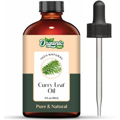 Organic Zing Curry Leaf Oil bottle with dropper for skincare routines