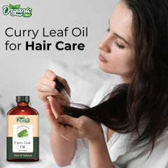 Organic Zing Curry Leaf Oil supports haircare when diluted with carrier oils