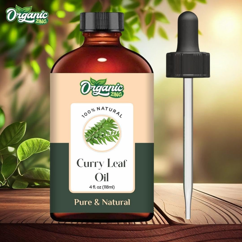 Steam-distilled Organic Zing curry leaf oil preserves natural aroma