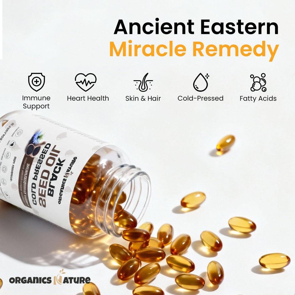 Vegan softgels detail in ORGANICS NATURE bottle