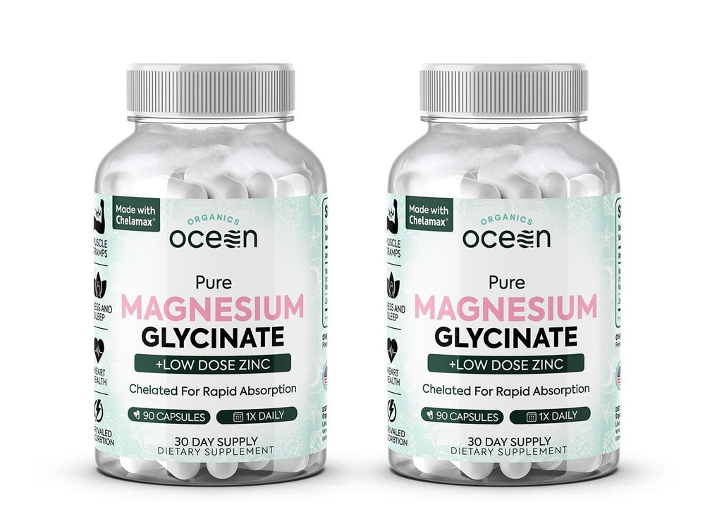 Organics Ocean Magnesium Glycinate with Zinc bottle front view