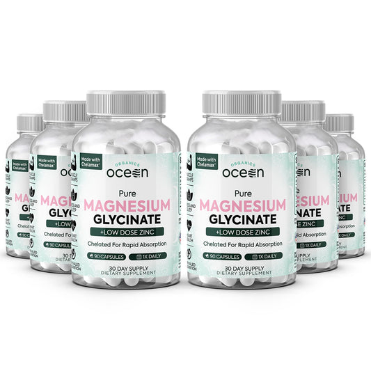 Organics Ocean Magnesium Glycinate with Zinc bottle label