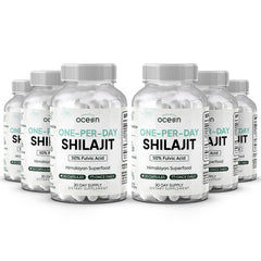 Hero image: Organics Ocean One-Per-Day Shilajit 6-bottle bundle