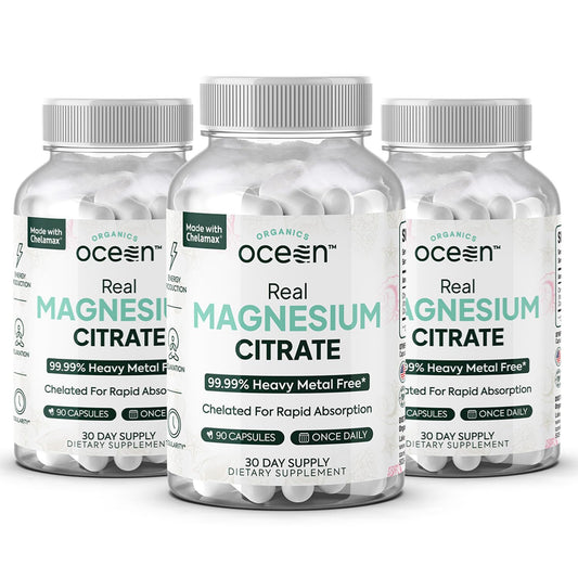 Organics Ocean Real Magnesium Citrate 3-pack packaging