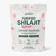 Front view of Organics Ocean Shilajit Gummies in pumpkin cocoa flavor