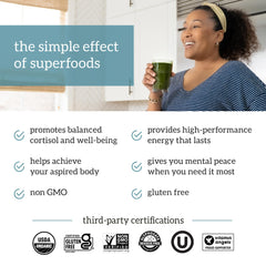 Organifi Green Juice bottle top view showing clean label and plant-based goodness.