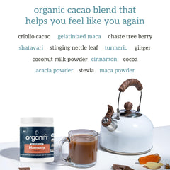 Gluten-free and vegan cacao powder Organifi Harmony
