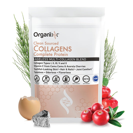 Organixx Collagen Peptides bottle and packaging