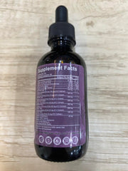 Product information on ORGEUOS liver cleanse detox drops bottle label