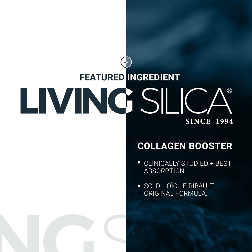 Healthy hair and nails concept with silica capsule