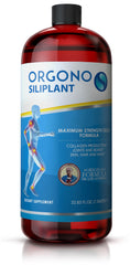Orgono Living Silica Siliplant bottle highlighting vegan collagen support for joints.
