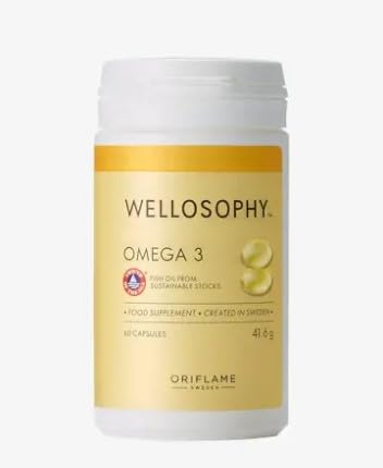 Oriflame Sweden Wellness Omega-3 Complete Natural Food Supplement bottle – 60 capsules