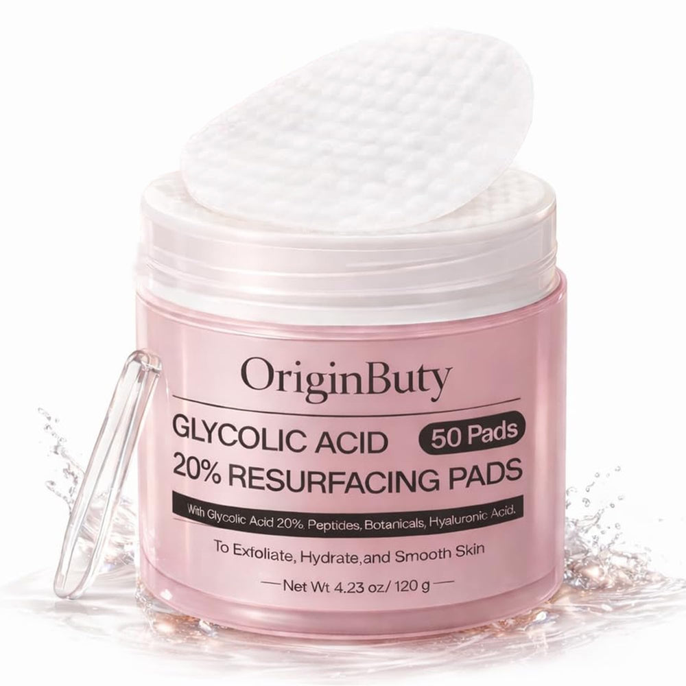 Originbuty Glycolic 20% Resurfacing Pads pack ready for a radiant skin routine