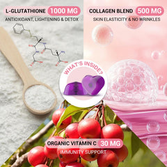 Orinthalixium glutathione gummies close-up featuring dragon fruit flavor