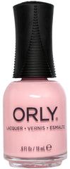 Orly ORLY Pink semi-sheer swatch demonstrates buildable color for layered nails.