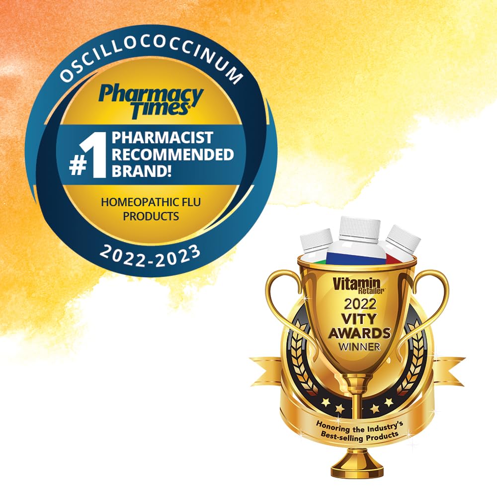 Oscillococcinum packaging and bottle together