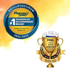 Oscillococcinum packaging and bottle together