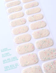 Osesshia Mint Sprinkles design on nail strips ideal for fast touch-ups