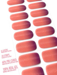 Osesshia Plum Paloma UV curing session showing semi-cured gel polish