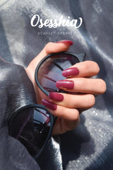 Osesshia semi-cured gel nail strips with glossy finish for long-lasting wear.