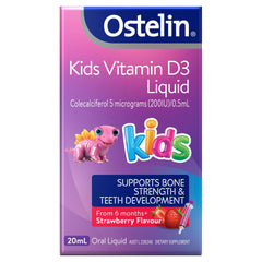 Ostelin Kids Vitamin D Liquid 20ml bottle with strawberry flavour