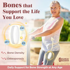Bone health concept with calcium, MK-7 and vitamin D3