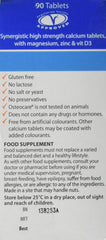 Close-up of Osteocare 90 Tablets bottle label