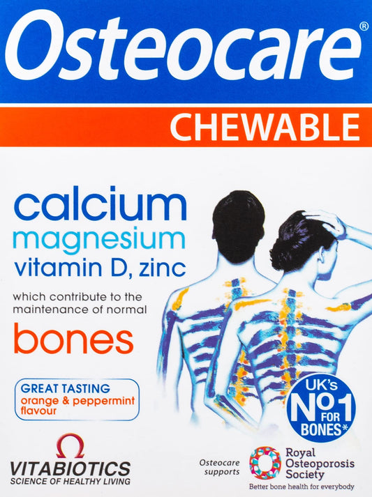 Osteocare Chewable 30 Tablets bottle on white background