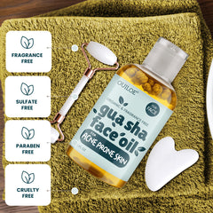 Lymphatic facial massage with Ouiloe oil for glide.