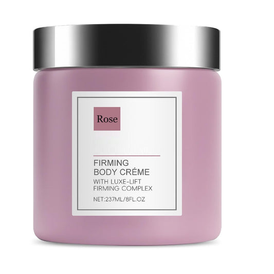 OUKPANE Champagne Lift Body Creme bottle close-up showing luxurious firming action for visibly firmer skin.