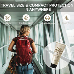 Outccogo Tallow Sunscreen packaging highlights natural ingredients and eco-conscious choice.