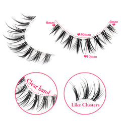 outopen wispy-spiky lashes 12-14mm add delicate length for styling.