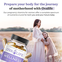 Ovalife vitamins banner highlighting gluten-free and dairy-free